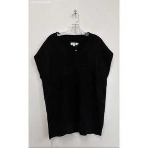 Molly Bracken Black Women's V-neck sweater vest -‎ Size Large